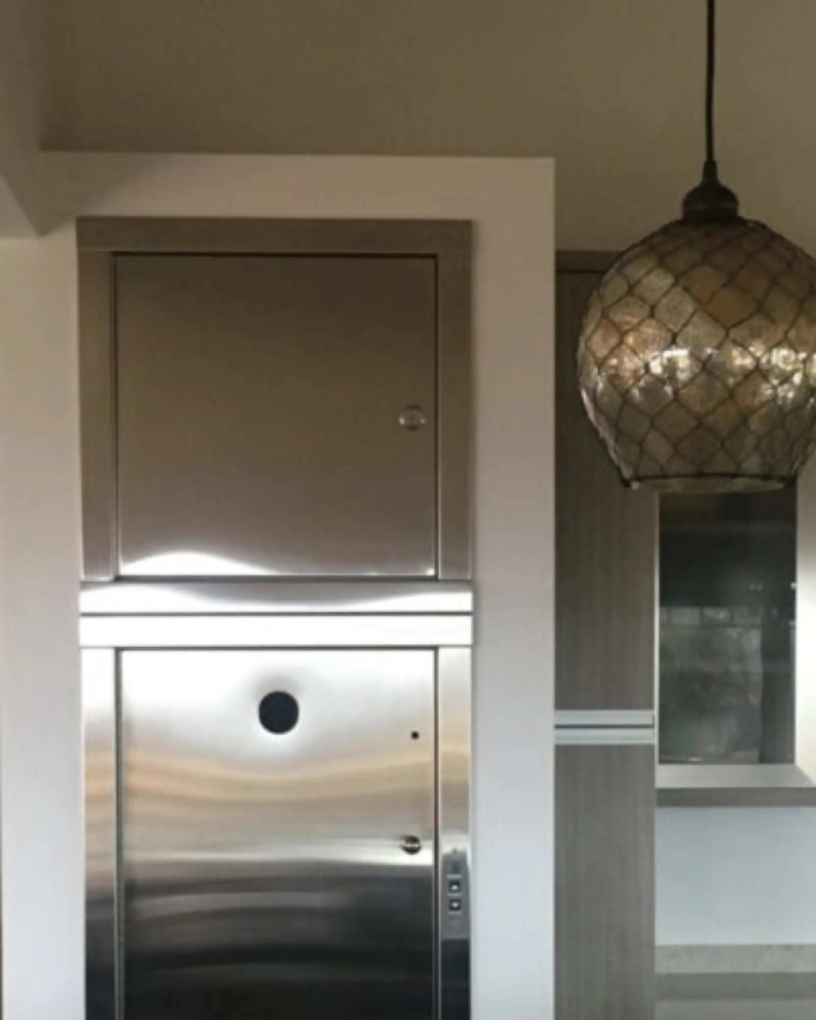 Dumbwaiter installed at floor level