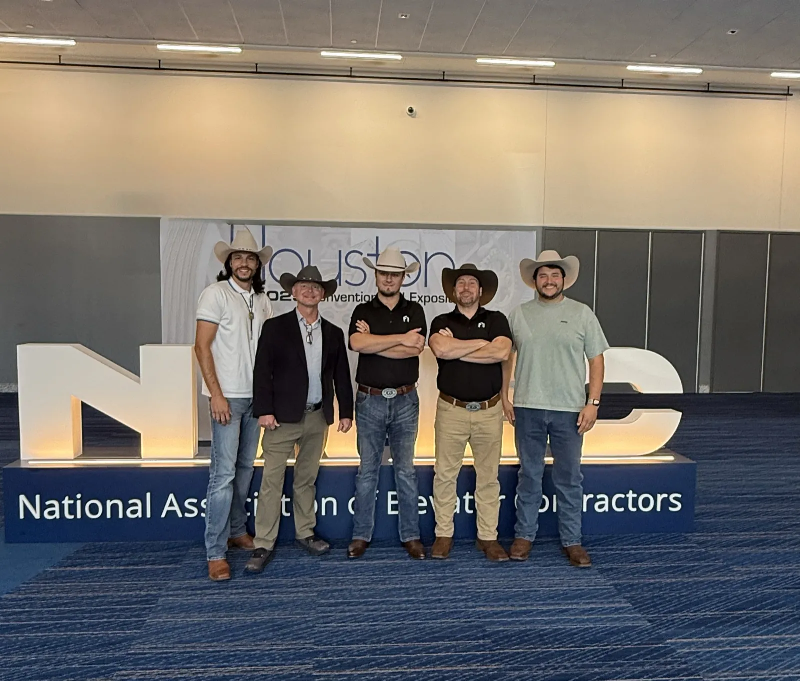 Fairway Elevator team at the NAEC show