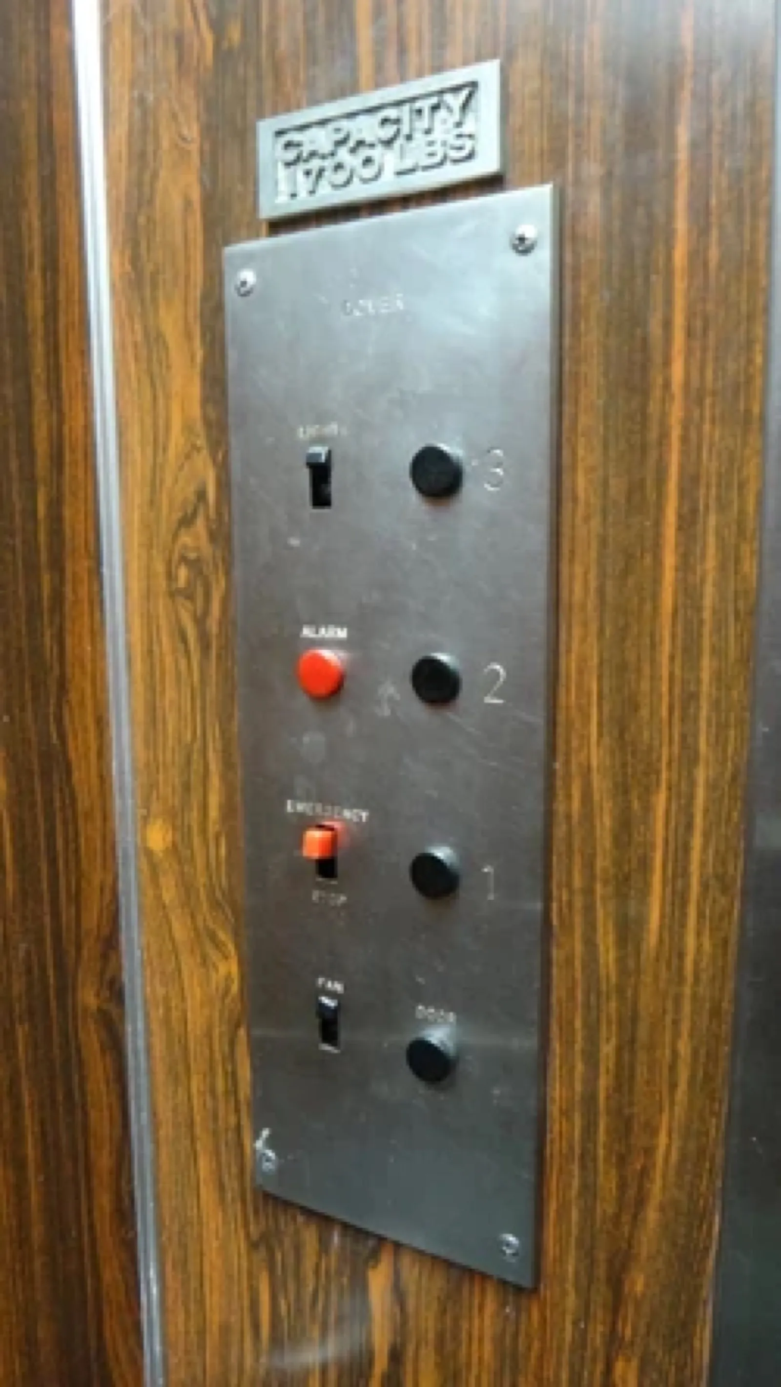 Old worn car operating panel